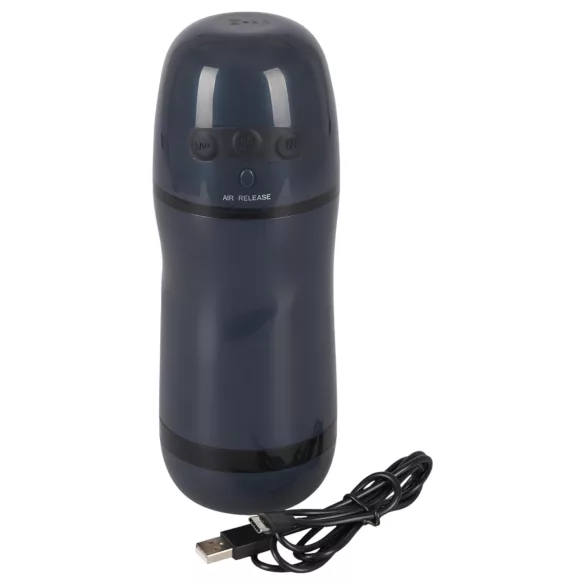 Rebel - 2i1 sugende, vibrerende masturbator (svart)