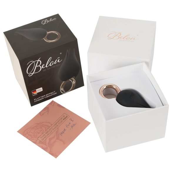 Belou - oppladbar, vanntett klitorisvibrator (svart)