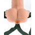 Fetish Strap-On 6 - hul, festet vibrator (naturlig)