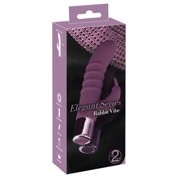 Rabbit Vibe - oppladbar G-punktvibrator med klitorisstimulator (lilla)