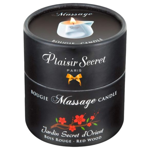 Plaisirs Secrets Red Wood - Massasjeolje-lys (80 ml)