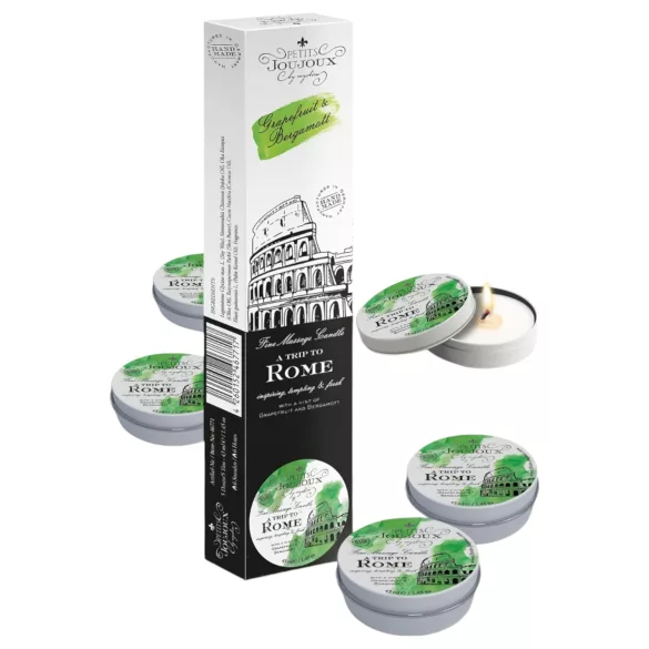 Petits Joujoux Roma massasjelys - grapefrukt-bergamott 5x43 ml