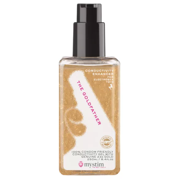 Mystim elektro-sex glidemiddel - 23k gull (250 ml)