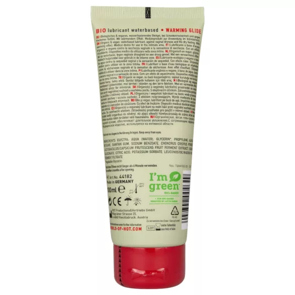 HOT BIO Varme - varmeeffekt vegansk glidemiddel (100ml)