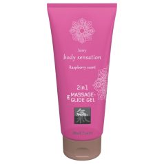   Shiatsu 2i1 Bringebærduft - massasje- og glidemiddel (200ml)