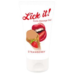 Lick it! - 2-i-1 spiselig glidemiddel - jordbær (50ml)