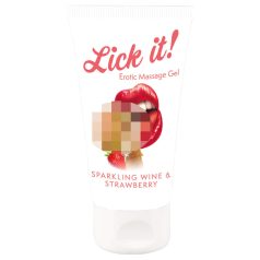   Lick it! - 2-i-1 spiselig glidemiddel - champagne og jordbær (50ml)