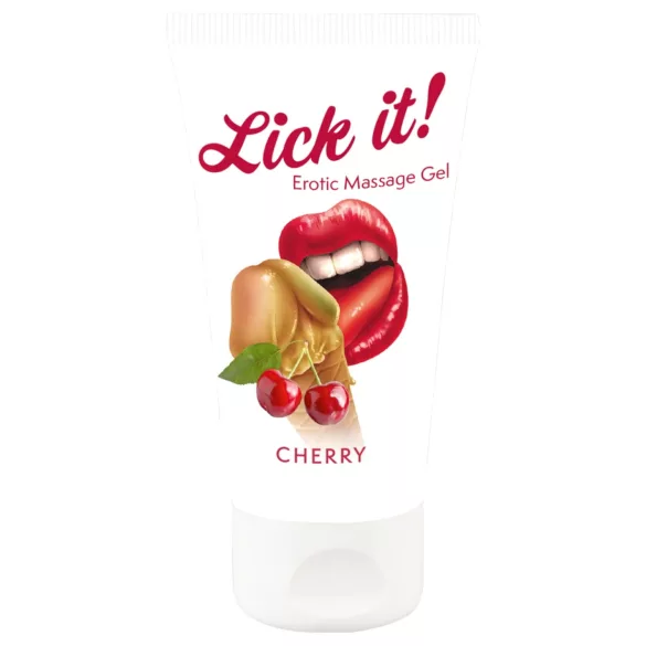 Lick it! - 2-i-1 spiselig glidemiddel - kirsebær (50ml)