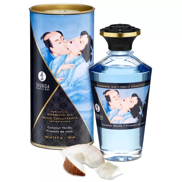 Shunga - Varmende massasjeolje - Kokos (100 ml)