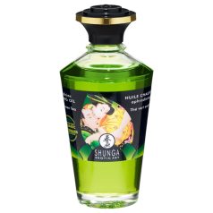 Shunga - oppvarmende massasjeolje - grønn te (100 ml)