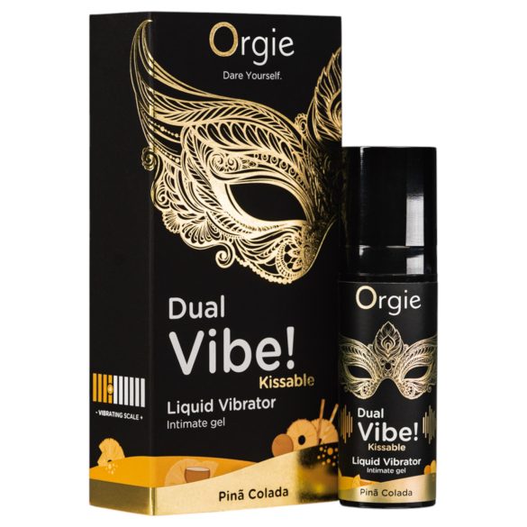 Orgie Dual Vibe! - flytende vibrator - Piña Colada (15 ml)