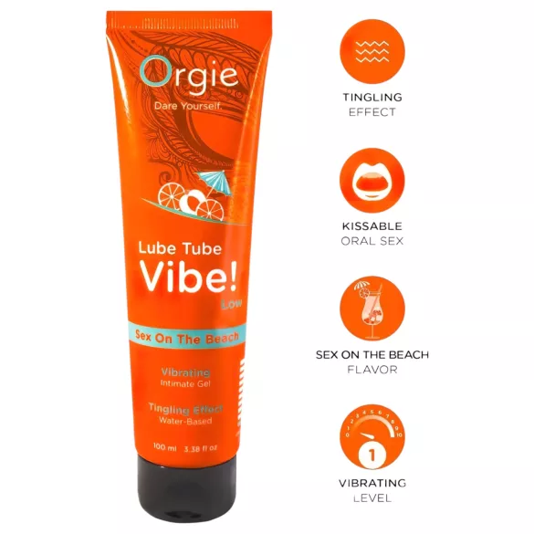 Orgie Lube Tube - Kildende Intimgel - Sex on the Beach (100ml)