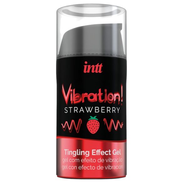 Intt Vibrasjon! - flytende vibrator - jordbær (15ml)