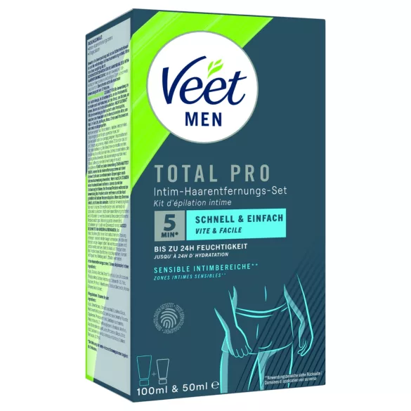 Veet - intim hårfjerningskrem og balsam for menn (100 ml + 50 ml)