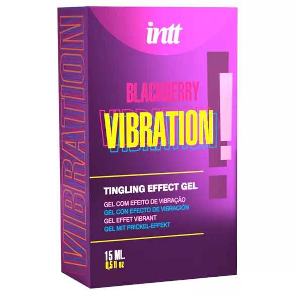 Intt Vibrasjon! - flytende vibrator - bjørnebær (15ml)