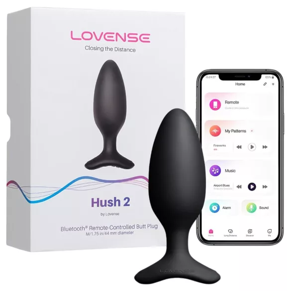 Lovense Hush 2 M - App-styrt analvibrator (45 mm, svart)
