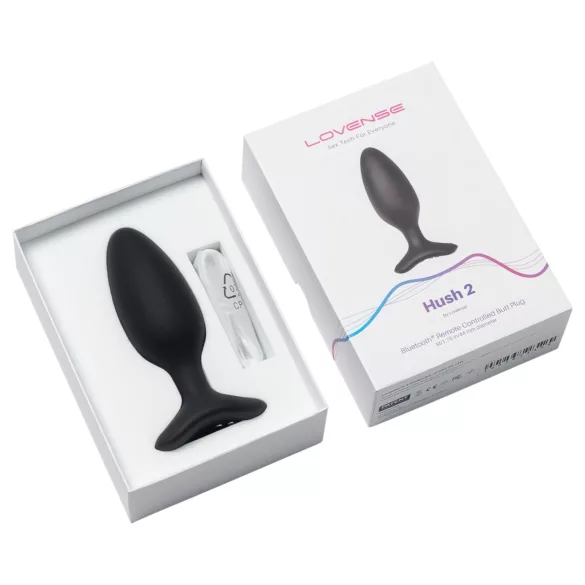 Lovense Hush 2 M - App-styrt analvibrator (45 mm, svart)