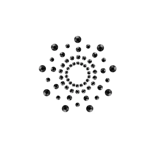 Skinnende sorte nipple-pynt