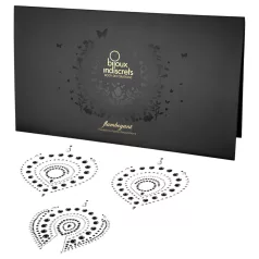 Glitrende diamant intim smykkesett - 3 deler (svart)