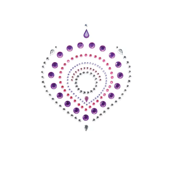 Skinnende diamanter intim smykkesett - 3‑delt (rosa‑lilla)