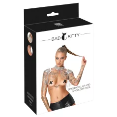 Bad Kitty - skuldersmykke med kjede (sølv)