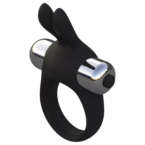Pulselock Vantr - vibrerende penisring med kanin (svart) - 30 mm