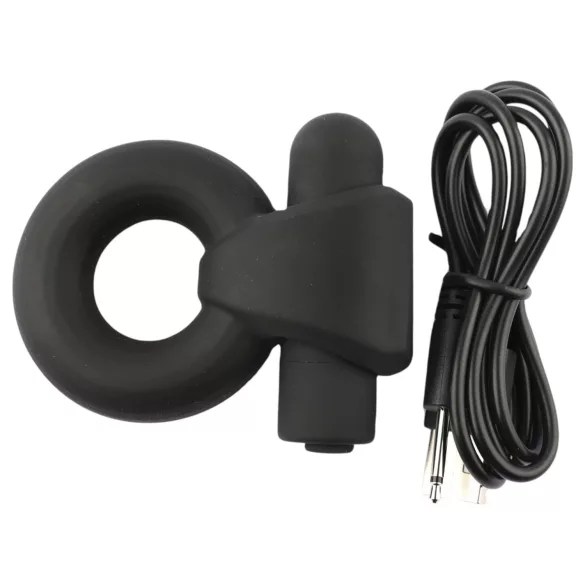 Pulselock Vantr - oppladbar vibrerende penisring (svart) - 25 mm