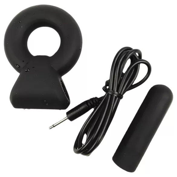 Pulselock Vantr - oppladbar vibrerende penisring (svart) - 25 mm