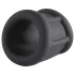 Pulselock Cocktura - ribbet penisring i silikon (svart) - 30 mm