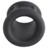 Pulselock Cocktura - ribbet penisring i silikon (svart) - 30 mm