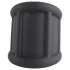 Pulselock Cocktura - ribbet penisring i silikon (svart) - 30 mm