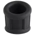 Pulselock Cocktura - ribbet penisring i silikon (svart) - 30 mm