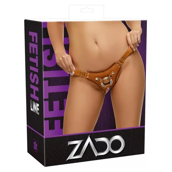 ZADO - Skinnbelte for festbare produkter (brun) - L/XL