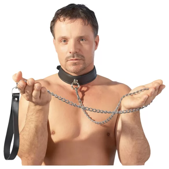 ZADO - metall BDSM-bånd til halsbånd (sølv)