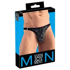 Svenjoyment - rhinestone herretruse (svart)