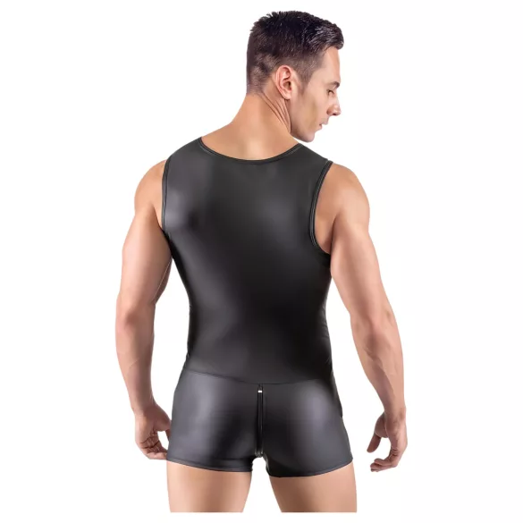 Svenjoyment - ermeløs, kort herreoverall (svart)