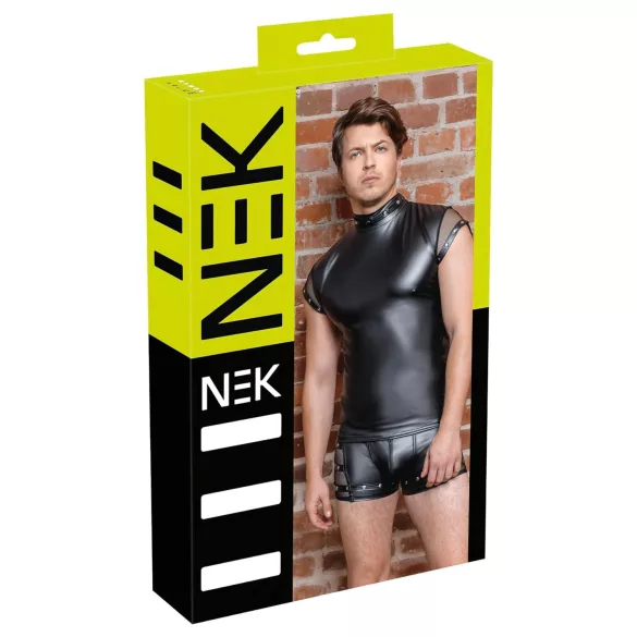NEK - naglet nettingtopp for menn (svart)
