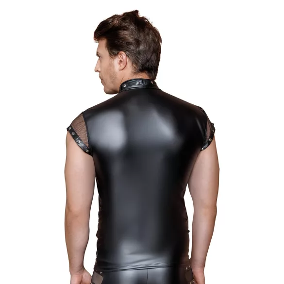 NEK - naglet nettingtopp for menn (svart)