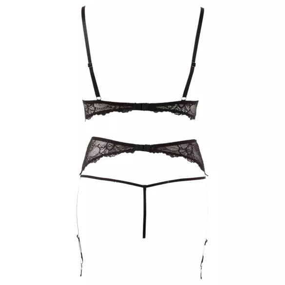 Abierta Fina - perlebrodert blonderundertøysett - XL