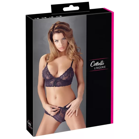 Cottelli - Blomstrete blondesett (lilla) - L