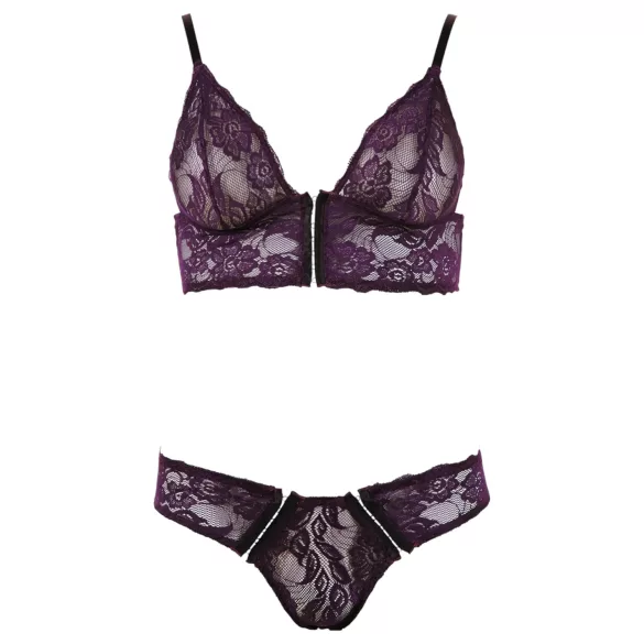 Cottelli - Blomstrete blondesett (lilla) - XL