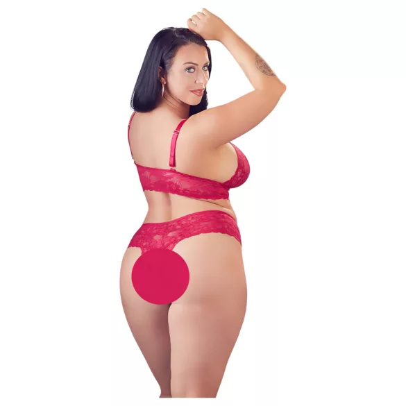 Cottelli Plus Size - Sett i myk rød blonde - 3XL