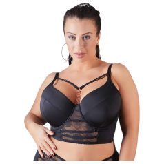 Cottelli Plus Size - stroppløs blonde-bh (svart) - 95F