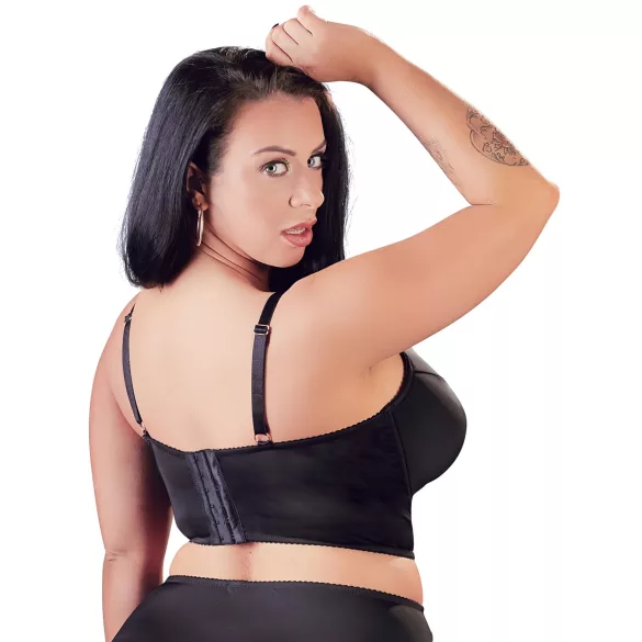 Cottelli Plus Size - stroppløs blonde-bh (svart) - 95F