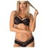 Obsessive 860-SET-1 - Roselace BH-sett (svart)