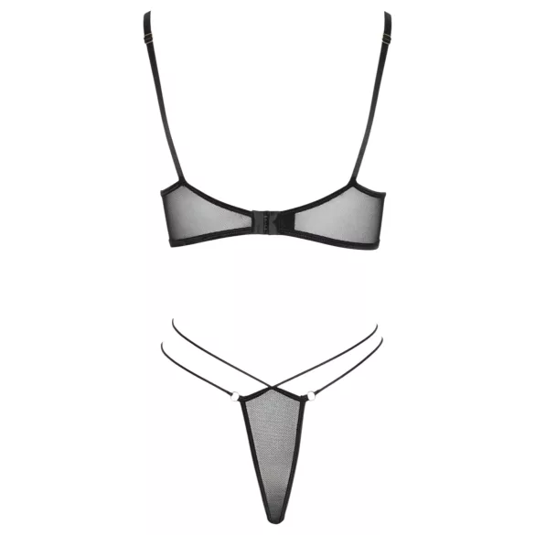 Cottelli - Transparent blondesett (svart)