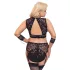Cottelli Bondage Plus Size - sexy blonde BH-sett (svart)