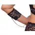 Cottelli Bondage Plus Size - sexy blonde BH-sett (svart) - 3XL