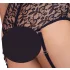 Cottelli Bondage Plus Size - sexy blonde BH-sett (svart) - 3XL