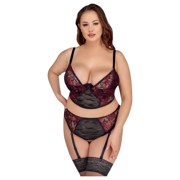 Cottelli Plus Size – Bh-sett (rød)